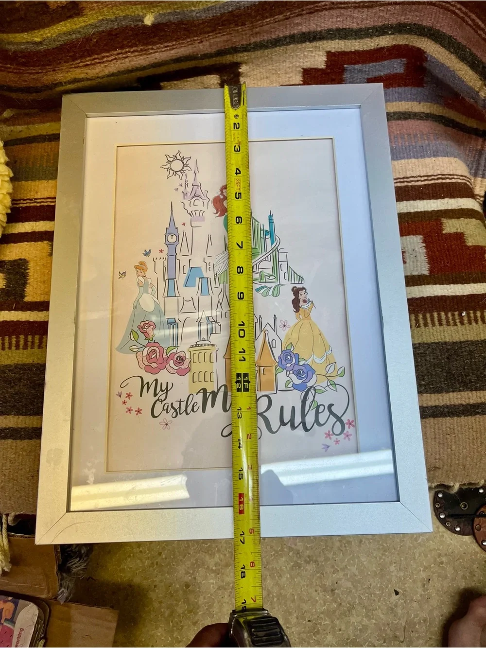 Disney Silver Framed Princess Castle Wall Art - My Castle My Rules